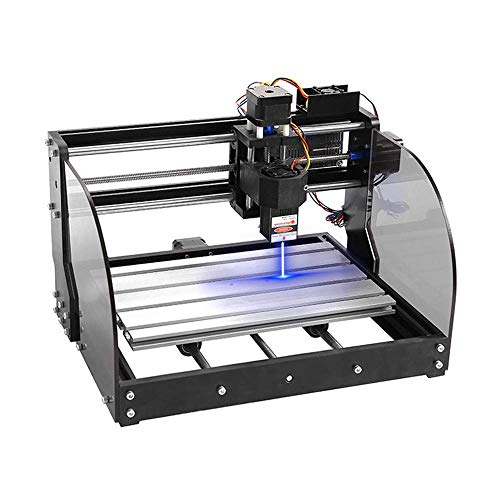 2-in-1 Máquina de grabado láser CNC 3018 Pro-M, TOPQSC GRBL Router CNC Grabador 3 ejes Plástico Acrílico Madera PVC Acrílico, Área de grabado 300x180x45mm, Módulo láser 15000mW