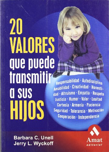 20 Valores que puede transmitir a sus hijos: Responsabilidad, autodisciplina, amabilidad, creatividad, honestidad, altruismo, empatia, respeto, ... armonía, paciencia, seguridad, tolerancia...