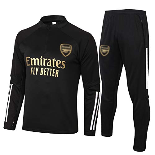 2021 Arsēńàl Gunners Chándal De Competición para Hombre - Uniformes De Entrenamiento De Fútbol De Manga Larga Y Media Cremallera Tops + Pantalones Conjunto De 2 Piez M