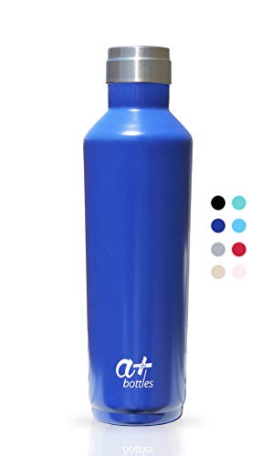 a+ bottles - Botella isotérmica de acero inoxidable, botella de agua, termo, botella de deporte, sin BPA, doble pared y aislante al vacío, color Blue | 750ml, tamaño 750 ml