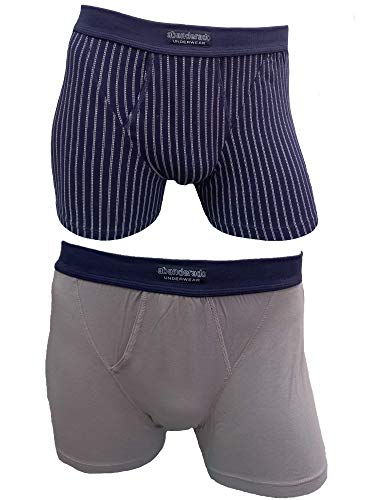 Abanderado Pack de 2 Boxer Abiertos de algodón elástico Ocean, Gris (Gris Azul Raya 1LR), Large (Tamaño del Fabricante:L/52) Hombre