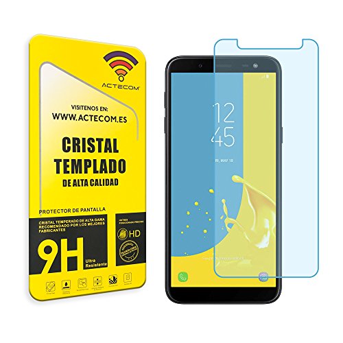 actecom® Protector Pantalla Cristal Templado Compatible con Samsung Galaxy J6 2018