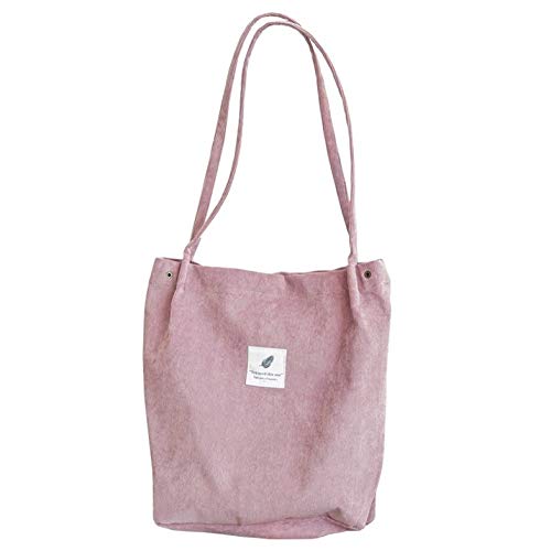 Appearanice Bolso de Pana para Mujer de Alta Capacidad, Bolso de Hombro Informal para Mujer, Bolso de Pana