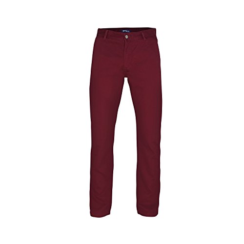 Asquith & Fox - Pantalones chinos casuales Modelo Classic para hombre caballero (Cintura 102cm x Long/Vino)