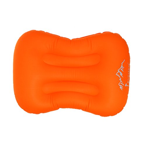 B Blesiya Cojín Inflable Al Aire Libre del Aire de La Parte Posterior de La Almohada para La Playa Que Viaja Que Acampa Senderismo - Naranja, Individual