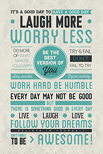 Be Awesome Popartuk – Maxi Póster de motivación con Frases alentadoras - Dimensiones 61 x 91,5 cm