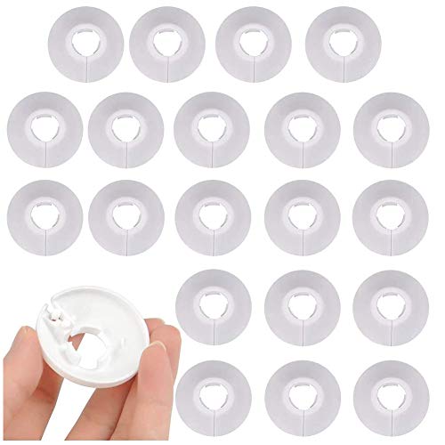 BETOY 30 pcs Copritubo Termosifone,Rosetta Termosifone Copertura per Tubi ,Pipe Collar Bianco per 16 mm Diametro Tubo,Copri Tubi Termosifoni, Pipe Collar in Plastica per Radiatori Morsetti