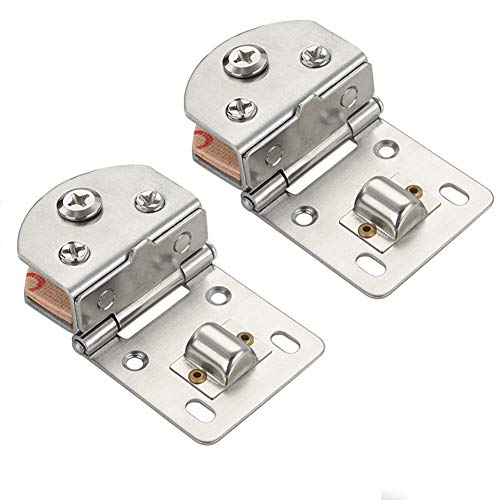 Bisagra de Puerta de Cristal, Tiberham 2 Pcs 90 Grados Abrazadera Ajustable para Puerta de Gabinete, Bisagra de Cristal de Alta Resistencia para Vidrio de 9-12 mm de Grosor