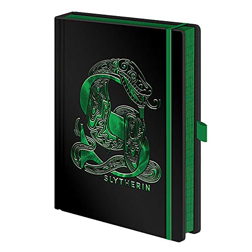 Bloc de notas genuino de Harry Potter Slytherin House Foil A5 Premium Hardback Journal de Hogwarts