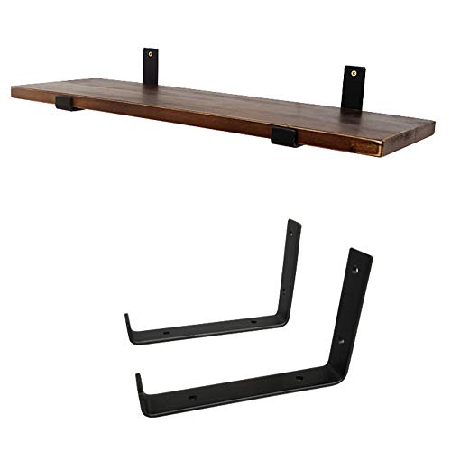 Byjia Gancho Lip Brackets, Hecho A Mano Forjado Rústico Metal Acero Shelf Wall Shelve Decorativo Moderno,1PCS,20Cm