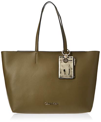 Calvin Klein - Ck Must Psp20 Med Shopper, Bolsos totes Mujer, Verde (Drk Olive), 11x27x39 cm (W x H L)