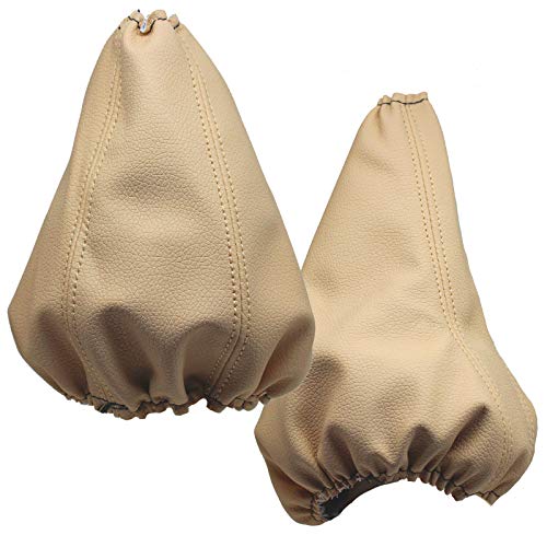 Cargaiter - Funda Palanca de Marchas y Freno Accesorio Compatible Especifico para Vehículo X3 E83 (2003-2011) Color Beige