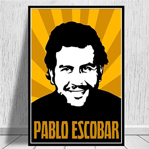 Carteles e Impresiones de la Leyenda del Personaje de Pablo Escobar, póster Retro, Cuadro artístico de Pared, Pintura en Lienzo para decoración del hogar de la habitación 40x60cm Sin Marco AW-236