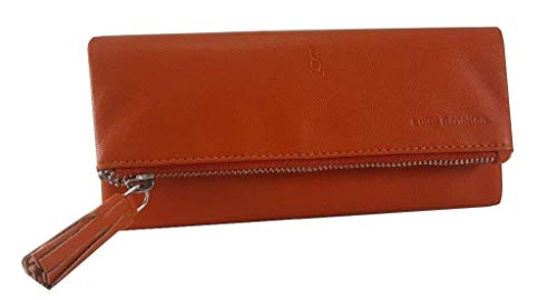 Cartera de Mujer de Piel Coloreada con lámpara, Arancio (Naranja) - 3773