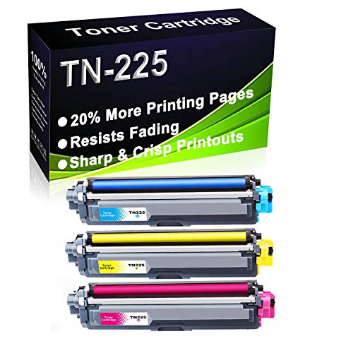 Cartucho de tóner compatible (C+Y+M) de alto rendimiento TN225 (TN-225C TN-225Y TN-225M) para impresoras Brother HL-3140CW HL-3170CDW HL-3180CDW MFC-9130CW MFC-9330CDW MFC-9340CDW MFC-9340CDW