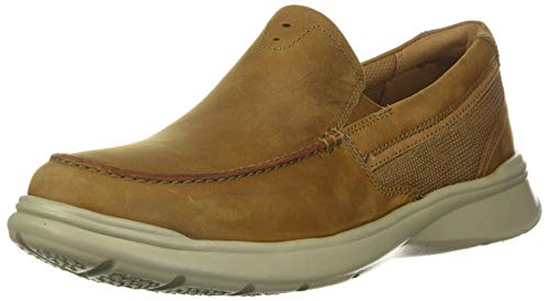 CLARKS Men's Cotrell Easy Loafer, Tan Combi Leather, 100 W US