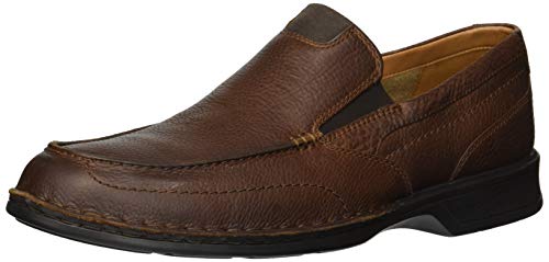 CLARKS Men's Northam Step Loafer, Tobacco Leather, 100 W US