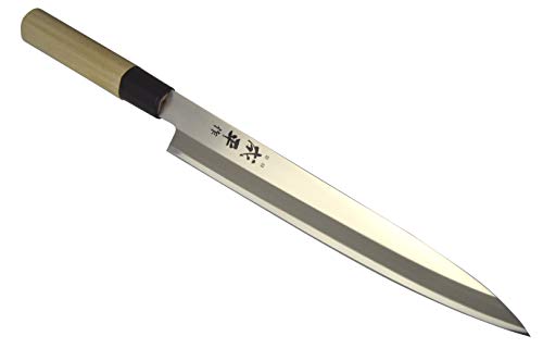 Cuchillo de cocina japonés Yanagiba Sushi Sashimi Tojiro Narihira de acero molibdeno Vanadio – Fabricado en Japón – 3 tamaños disponibles (21 cm)