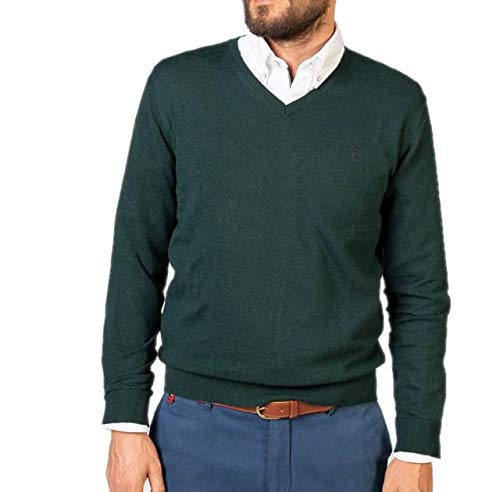 El Ganso Básico Coderas Jersey, Verde (Verde Billar), Large (Tamaño del Fabricante:L) para Hombre