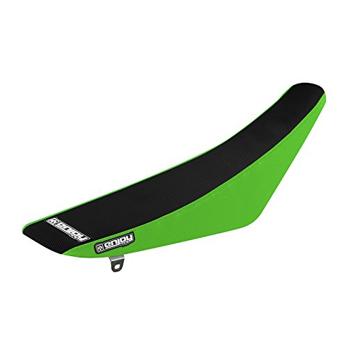 Enjoy Mfg 2009 – 2012 KX 125/250 Verde laterales/funda de asiento de agarre de color negro en la parte superior Full