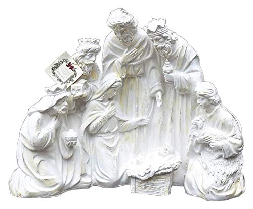 Escultura de escritorio Estatua de la Familia Sagrada, Natividad Manger Sculpture Resina Modelo Gran Obra de Artesanía Artesanía Jardín al aire libre Inicio Regalo católico o accesorios decorativos