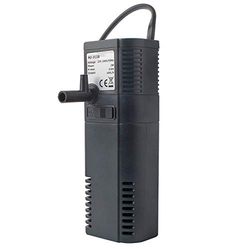 everfarel Bomba de Acuario 4 en 1 700L / h 10w con Bomba de Filtro de Agua UVC de 5W/7W/9W (300L/H 2W)