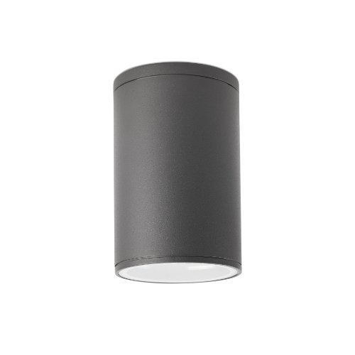 Faro Barcelona Tasa 70574 - Plafón, 15W, aluminio inyectado difusor cristal templado, color gris