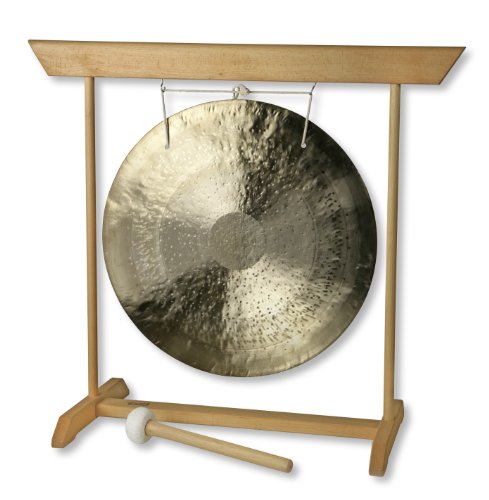 Feng (viento) Gong Ø 35 cm con soporte de madera, Haya