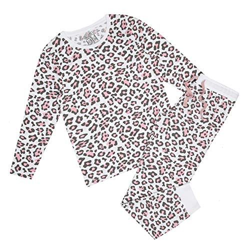 GAME ON Animal Print Pyjama Set Juego de Pijama, White, S Regular para Mujer