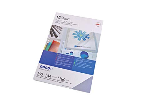 GBC CE011580E - Portada de encuadernación PVC transparente DIN A4 150 micras (Pack 100) color cristal