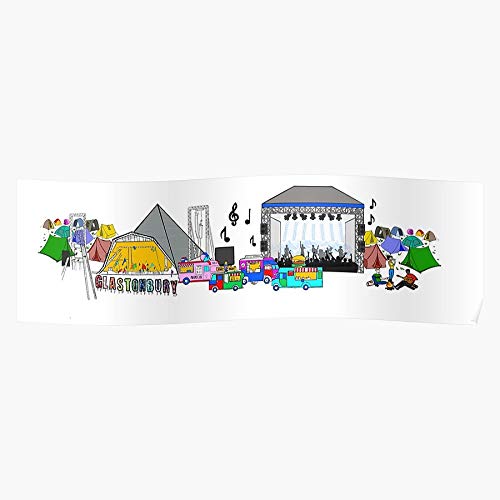 Glastonbury Location Scenery Locations Buildings Landmarks Holiday Scene Home Decor Wall Art Print Poster !