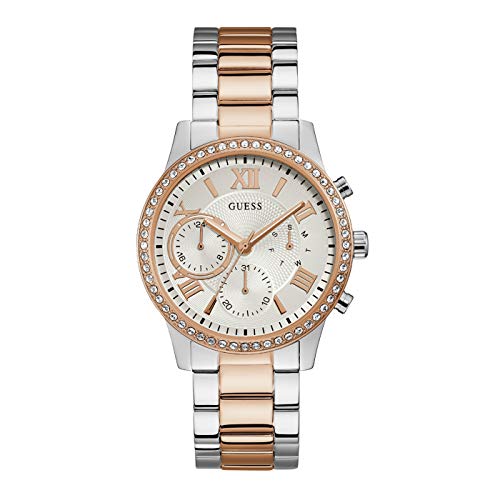 GUESS Reloj Analógico para Mujer de Cuarzo con Correa en Acero Inoxidable W1069L4