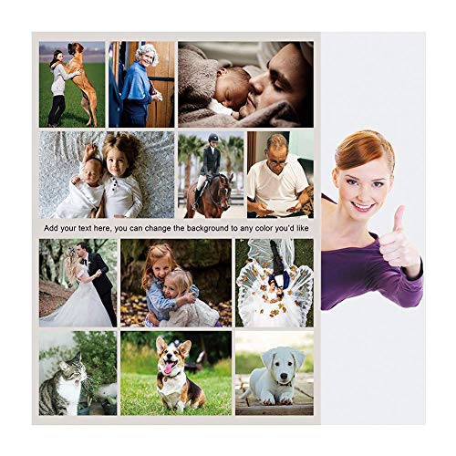 Haisimiery Manta de forro polar personalizada con foto personalizada, regalo de cumpleaños o boda para adulto bebé mascota 12 fotos NO.03 (Lapghan 100 x 150 cm)