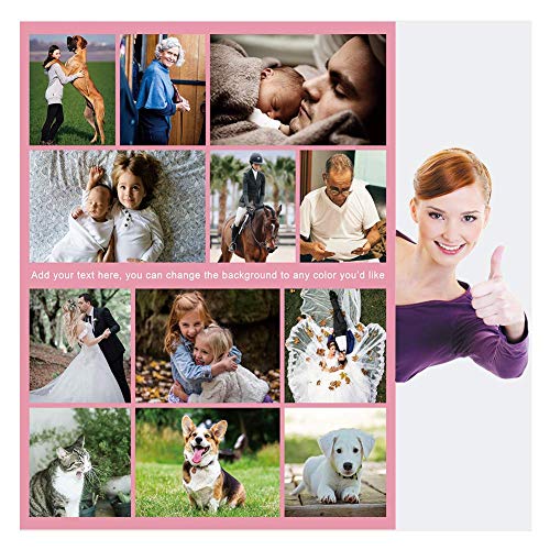 Haisimiery Manta de forro polar personalizada con foto personalizada, regalo de cumpleaños o boda para adulto bebé mascota 12 fotos NO.04 (Lapghan 100 x 150 cm)