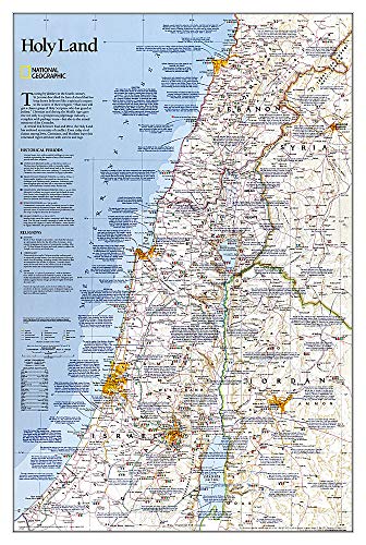 Holy Land Flat: Wall Maps History & Nature (National Geographic Reference Map)