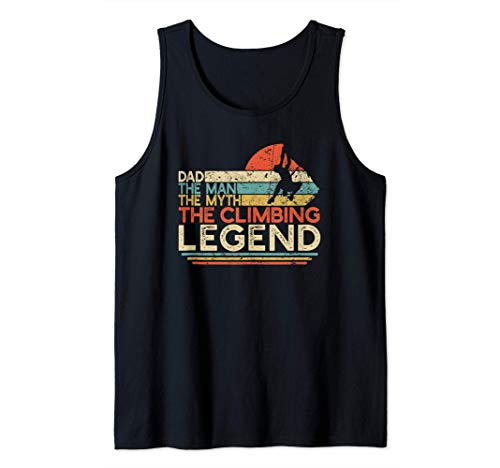 Hombre Vintage Rock Climbing Dad The Man The Myth The Legend Camiseta sin Mangas