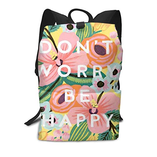 Homebe Mochila Unisex, Mochilas y Bolsas,Lovely Don't Worry Be Happy Printed Primary Junior High School Bag Bookbag