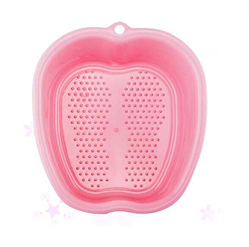 Huichao Cuenco de SPA para baño de pies Grandes, Lavabo para pies de plástico Resistente Grueso para pedicura, desintoxicación y Masaje, remojar Tus pies, uñas de pies y Tobillos,Pink