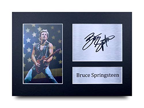 HWC Trading Bruce Springsteen A4 Sin Marco Regalo De Visualización De Fotos De Impresión De Imagen Impresa Autógrafo Firmado por Aficionados A La Música