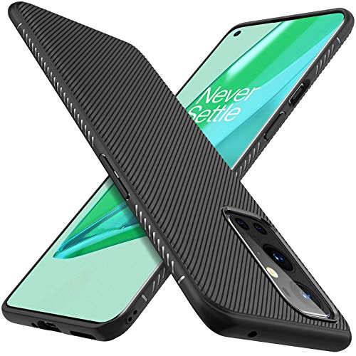 iBetter Funda Compatible con OnePlus 9 Pro, Ultra Delgado Ultra Flexible Carcasa Anti-Choques Compatible con OnePlus 9 Pro Funda.Negro