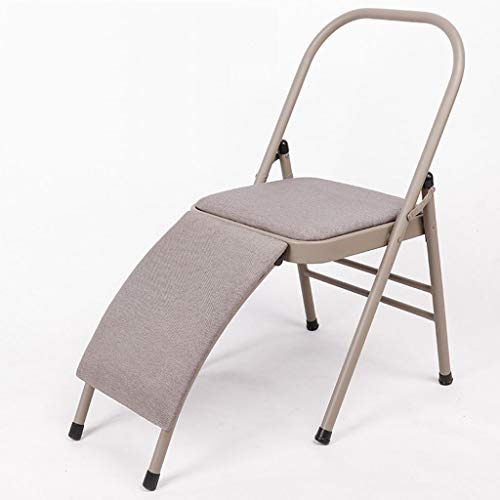 Iyengar Silla De Yoga Plegable Ancho/Soporte Lumbar 31 Mm, Silla Yoga Tubo Acero En Negrita Extraíble De 25 Mm Herramienta Auxiliar, Silla Equilibrada Reposacabezas Banco Silla Ideal