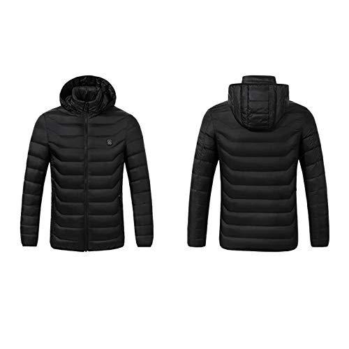 JIU SI Termostato de calefacción de Invierno cálido USB Termostato Inteligente Color Puro Ropa con Capucha Impermeable (Size : Large)