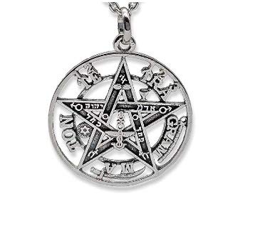 Joyeria Julio Colgante Tetragramaton Plata De Ley 925, Amuletos De La Suerte Y De La Protección. Medida 35x28mm