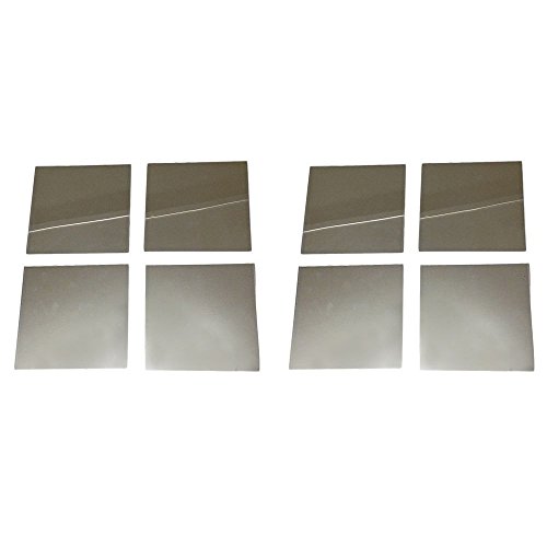 Juego de azulejos espejados de Ardisle, autoadherentes, para montar en la pared, para baño, cocina, dormitorio, Set Of 8 Mirror Tiles