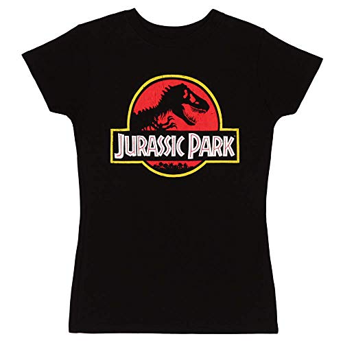 Jurassic Park Logo Juniors T Shirt Camisetas y Tops(Large)