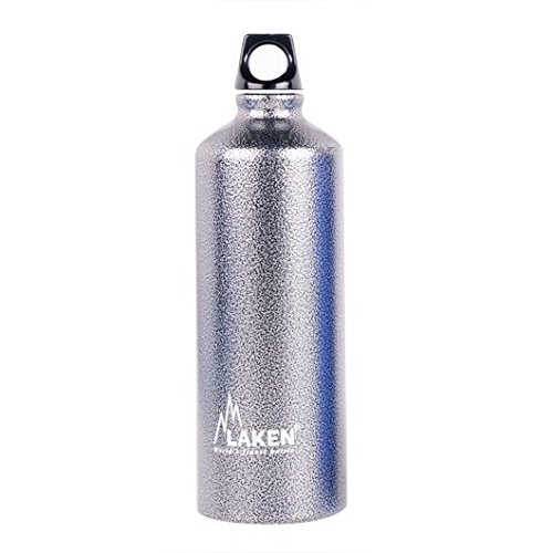 Laken Futura Botella de Agua, Cantimplora de Aluminio Boca Estrecha 1L, Gris