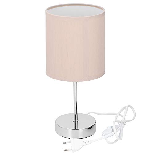 Lámpara de mesa con pantalla de tela (E14, altura 30 cm), color beige