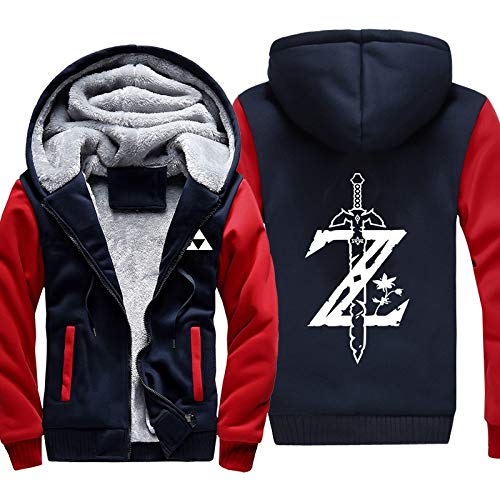 Li Largo La Leyenda de Zelda, Link Espesado la Chaqueta con Capucha (Color : 12, Size : S)