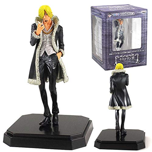 Linfsip Figuras de Dibujos Animados Una Pieza 25cm Black Coat Collection Carácter Vinsmoke Sanji Tags Models