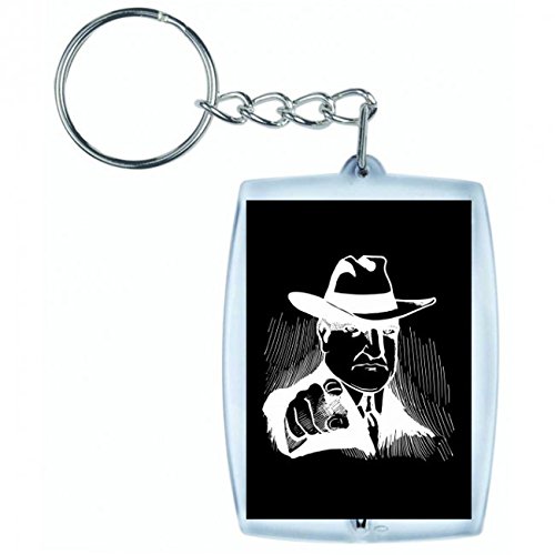 'Llavero "beschuldigen de dedos de mano de sombrero de macho de muñeco de nota de Retro de Elija de personas en blanco y negro de color azul de rosa de amarillo de color rojo de verde | Keyring – Funda colgante – Mochila colgante – Llavero negro